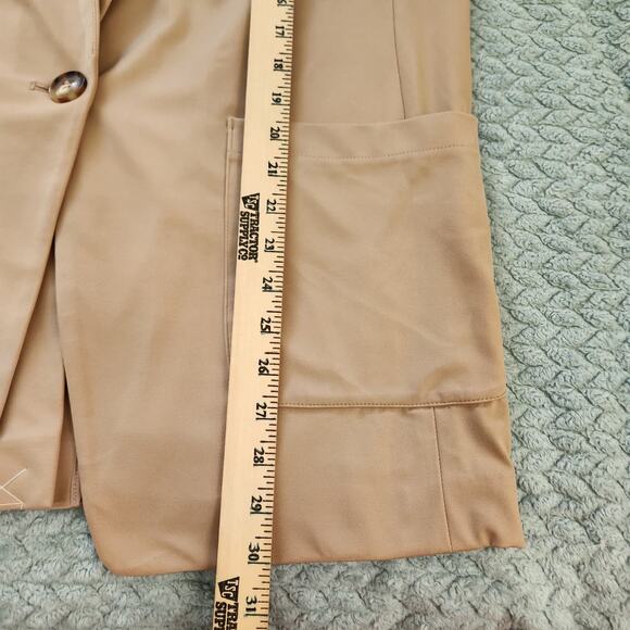 Lou & Grey Notched Lapel Long Sleeve One Button Blazer Camel Size Large - Picture 7 of 10